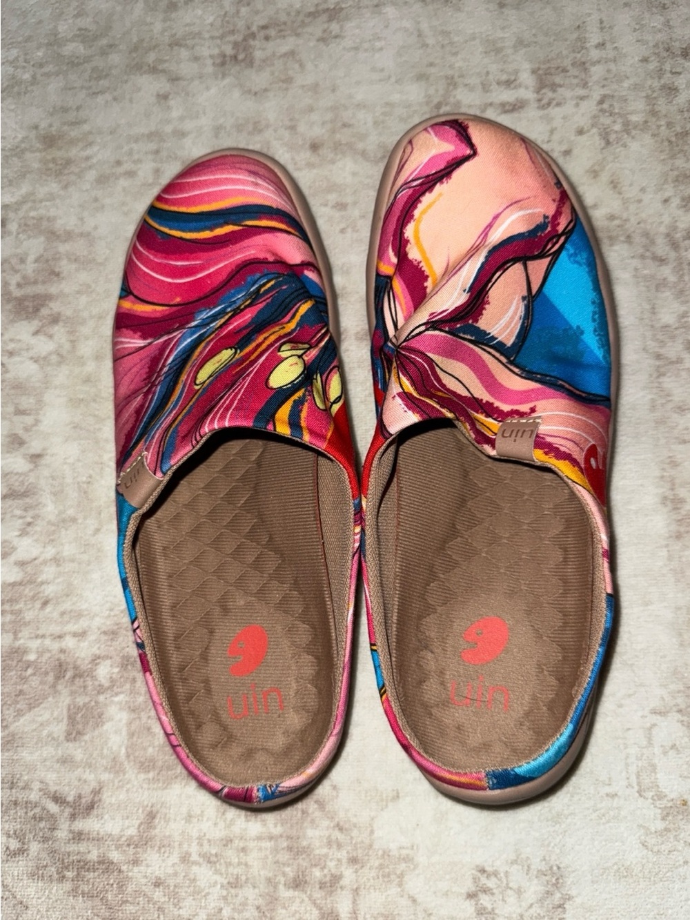 UIN Women's Multicolor Slip-On Canvas Moccasins
